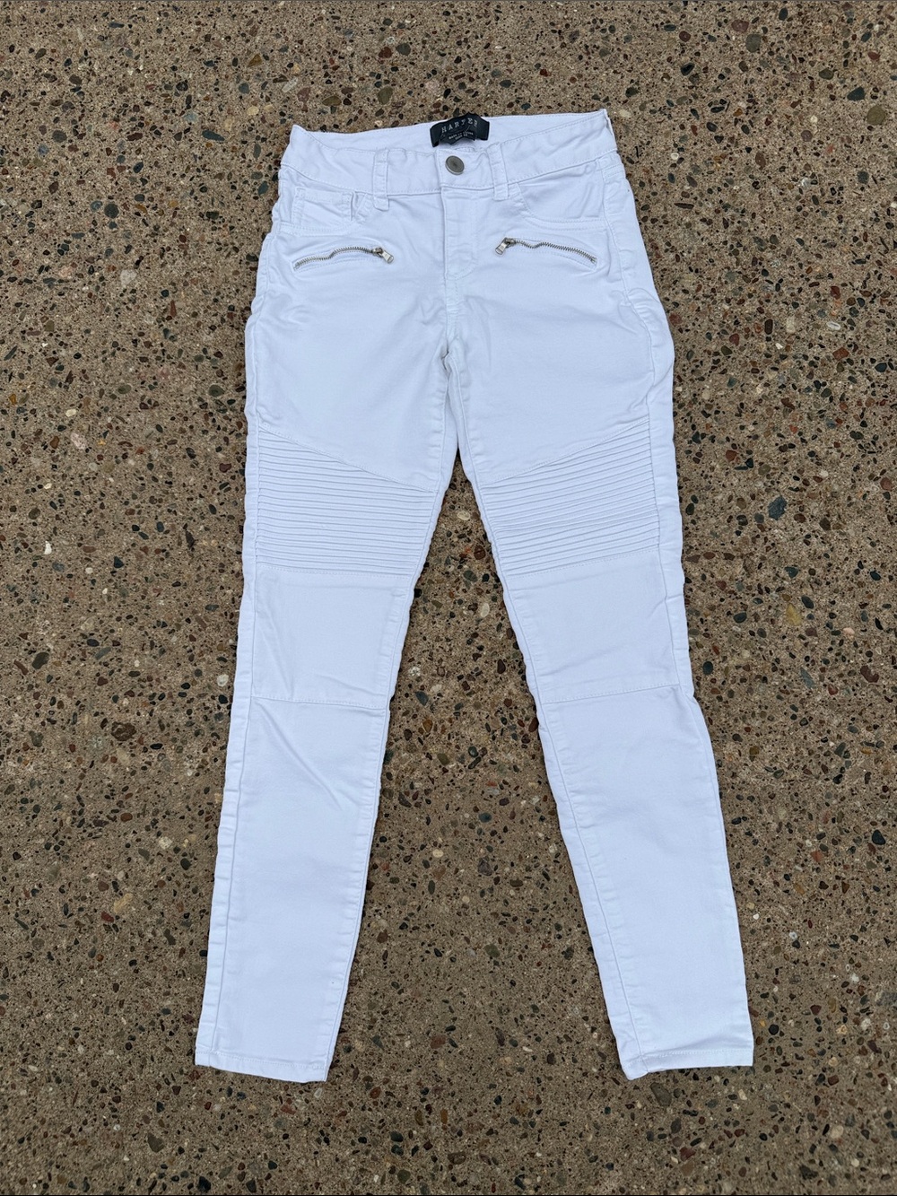Harper moto zipper pocket jegging